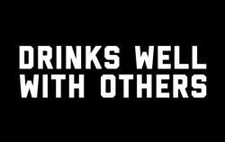 Drinks Well T Shirt BLACK